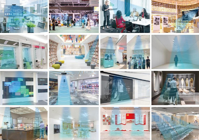 清聽聲學定向音箱應用場景示意圖